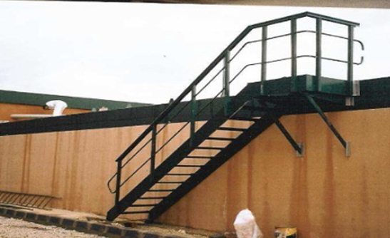 Manufacture and assembly of stairs and railings for urban and industrial wastewater treatment plants 4